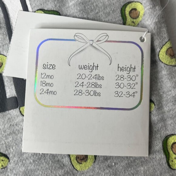 Quiltex Baby Shirt Holy Guacamole Gray Green Snap Shoulder Size 18 Months New - Picture 10 of 11